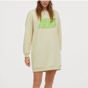 Billie Eilish H&M Beige Sweatshirt Dress